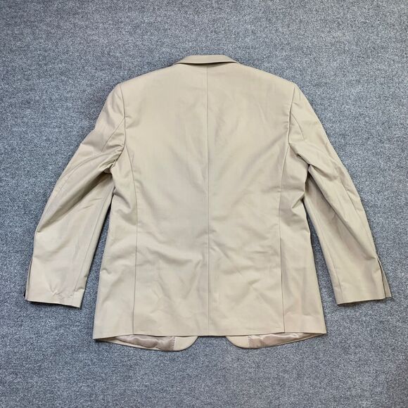 Alain Dupetit Blazer Mens 46R Beige 2 Button Tetron Blend Notch Single Breasted - Picture 9 of 14
